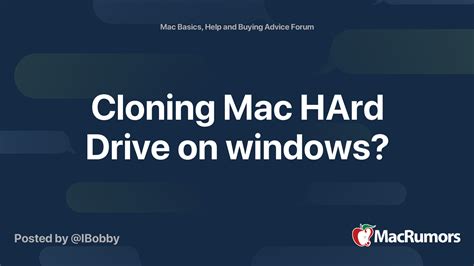 macrumors cloning hard drive